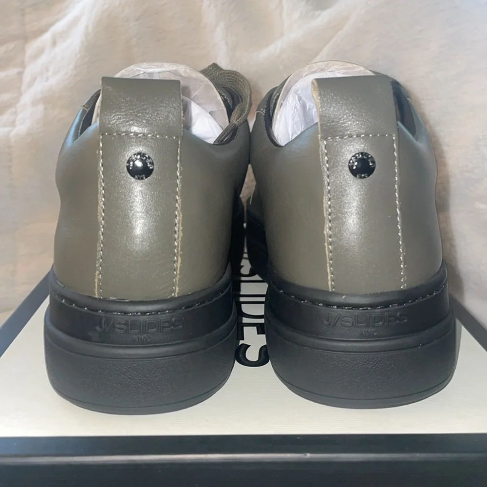 NWT J/SLIDES NOCARINA Cactus and Black Leather Sneaker - Picture 8 of 13